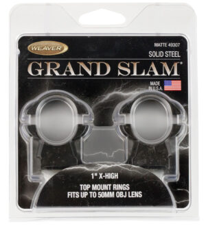 Weaver Grand Slam 1" Extra High Scope Rings - Matte Black