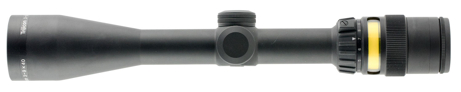 Trijicon 200004 AccuPoint Black Hardcoat Anodized 39x40mm 1" Tube Illuminated Mil-Dot Crosshair w/Amber Dot Reticle