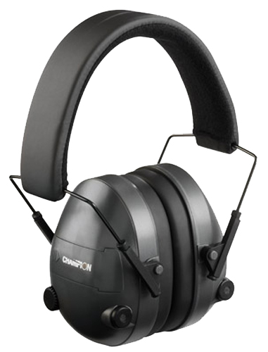 Champion Electronic Ear Muffs - 21dB NRR Black