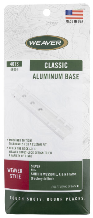 Weaver 48001 Silver Top Mount Base for S&W Frames