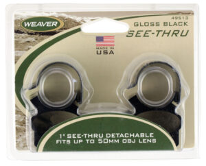 Weaver See-Thru Detachable Scope Rings - Black Gloss