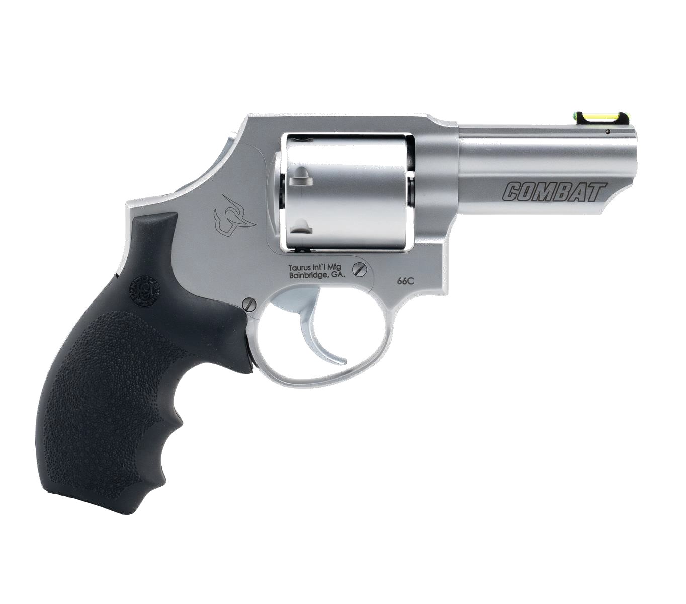 Taurus 66 Combat .357 Magnum Revolver, Stainless Steel, 3" Barrel