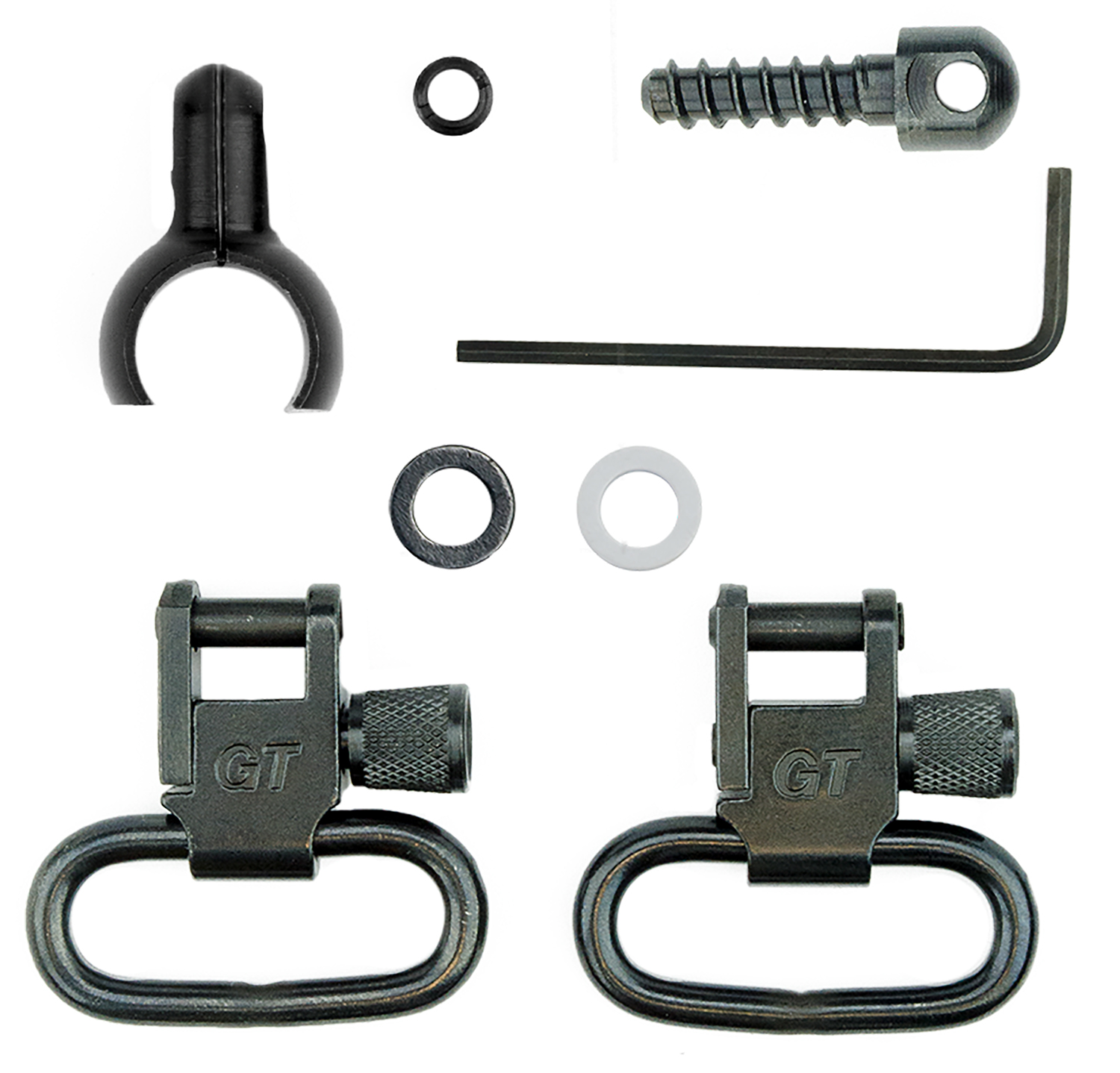 GrovTec GTSW43 Rifle Swivel Set - Black Steel
