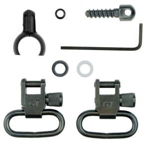 GrovTec Barrel Band Swivel Set for Shotgun 1" Black Steel