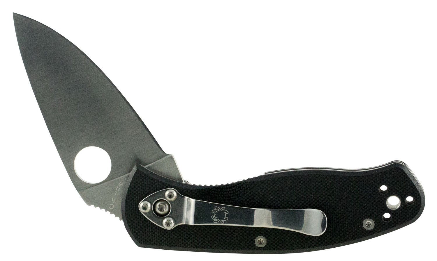 Spyderco C136GP Persistence 2.77" Folding Drop Point Plain 8Cr13MoV SS Blade Black G10 Handle Includes Pocket Clip