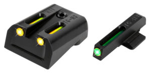 TruGlo TG131KTY TFO  Green/Tritium/Fiber Optic Front Sight-Yellow/Tritium/Fiber Optic Rear Sight Kimber 1911