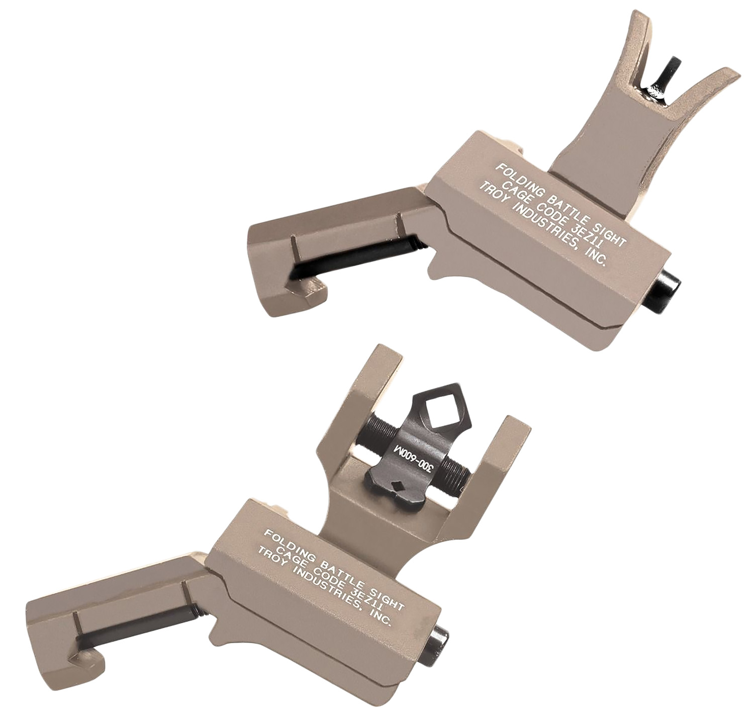 Troy 45-Degree Offset Sight Set - Flat Dark Earth