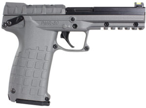 Kel-Tec PMR30TACGY PMR30  22 WMR 30+1 4.30" Fluted Steel Barrel, Black/Gray Serrated Slide, Gray Polymer Frame w/Picatinny Accessory Rail, Gray Textured Polymer Grip