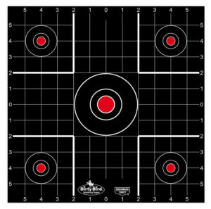 Birchwood Casey 35212 Dirty Bird  Bullseye Tagboard Hanging 12" Black/Red 12 PK