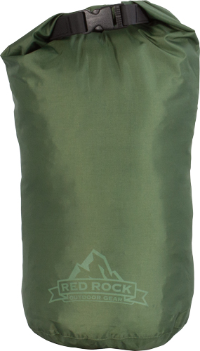 RED ROCK ROLL TOP DRY BAG - 8 LITER WATERPROOF OD GREEN
