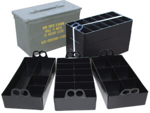 MTM Ammo Can Organizer Insert - Black Polypropylene