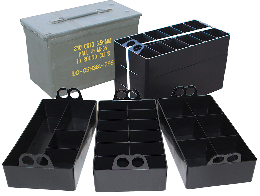 MTM Ammo Can Organizer Insert - Black Polypropylene