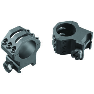 Weaver Six-Hole Picatinny Rings Matte Black 1" Extra High