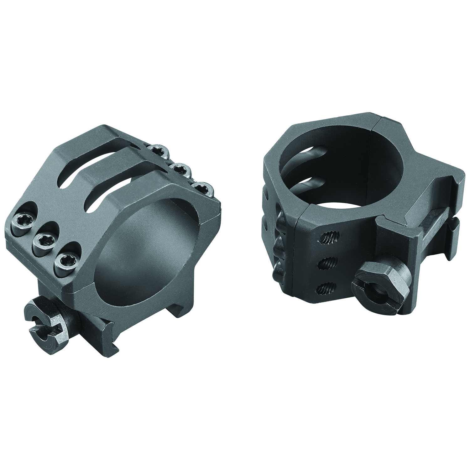 Weaver Six-Hole Picatinny Rings 30mm Low Matte Black