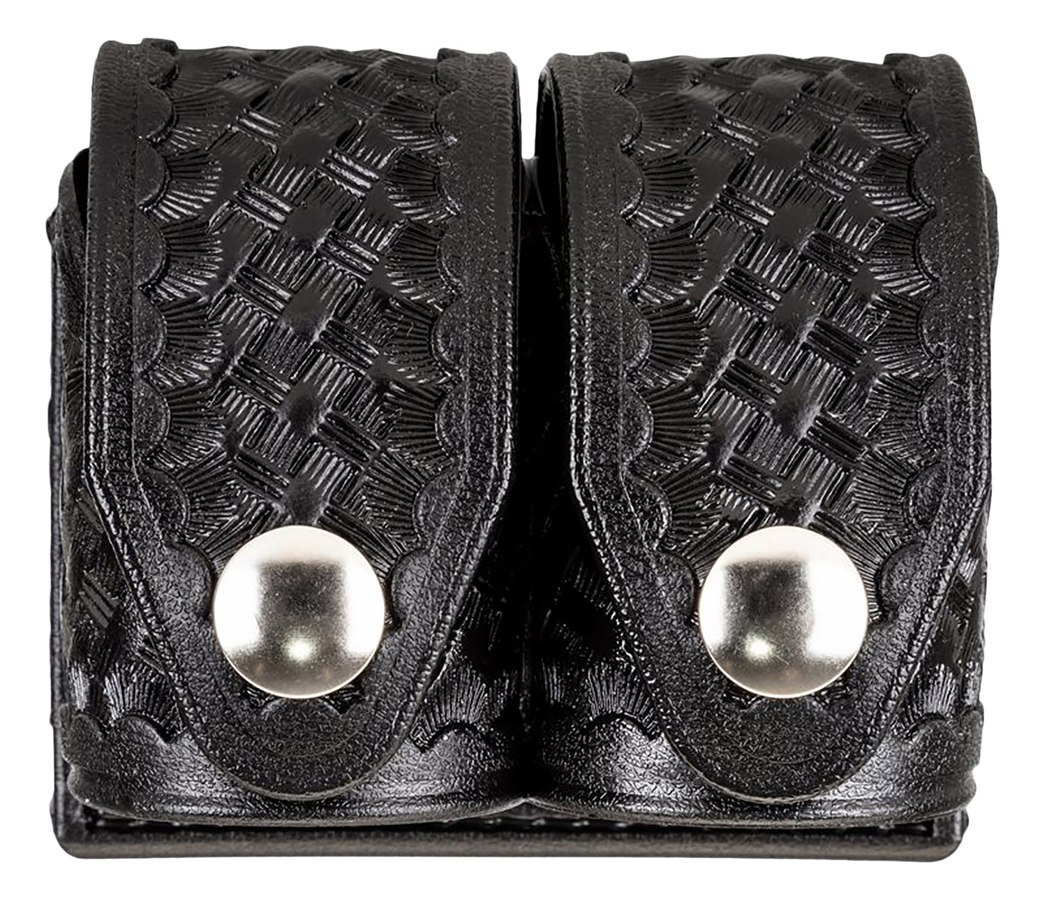 HKS 203BMBN SpeedLoader Case  Double Medium Black Hytrel Belt Loop Belts 2.25" Wide