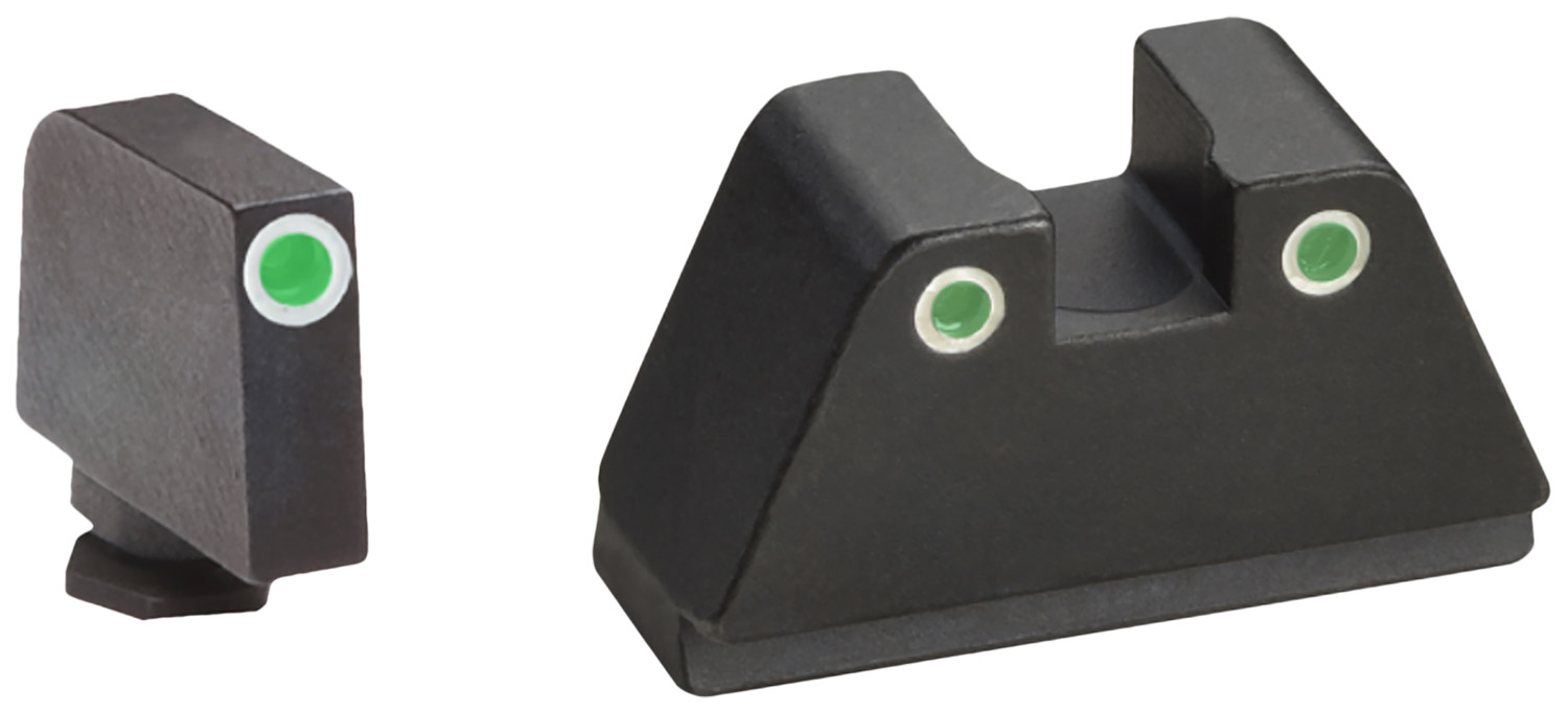 Ameriglo Tall Suppressor Sights for Glock - Green Tritium