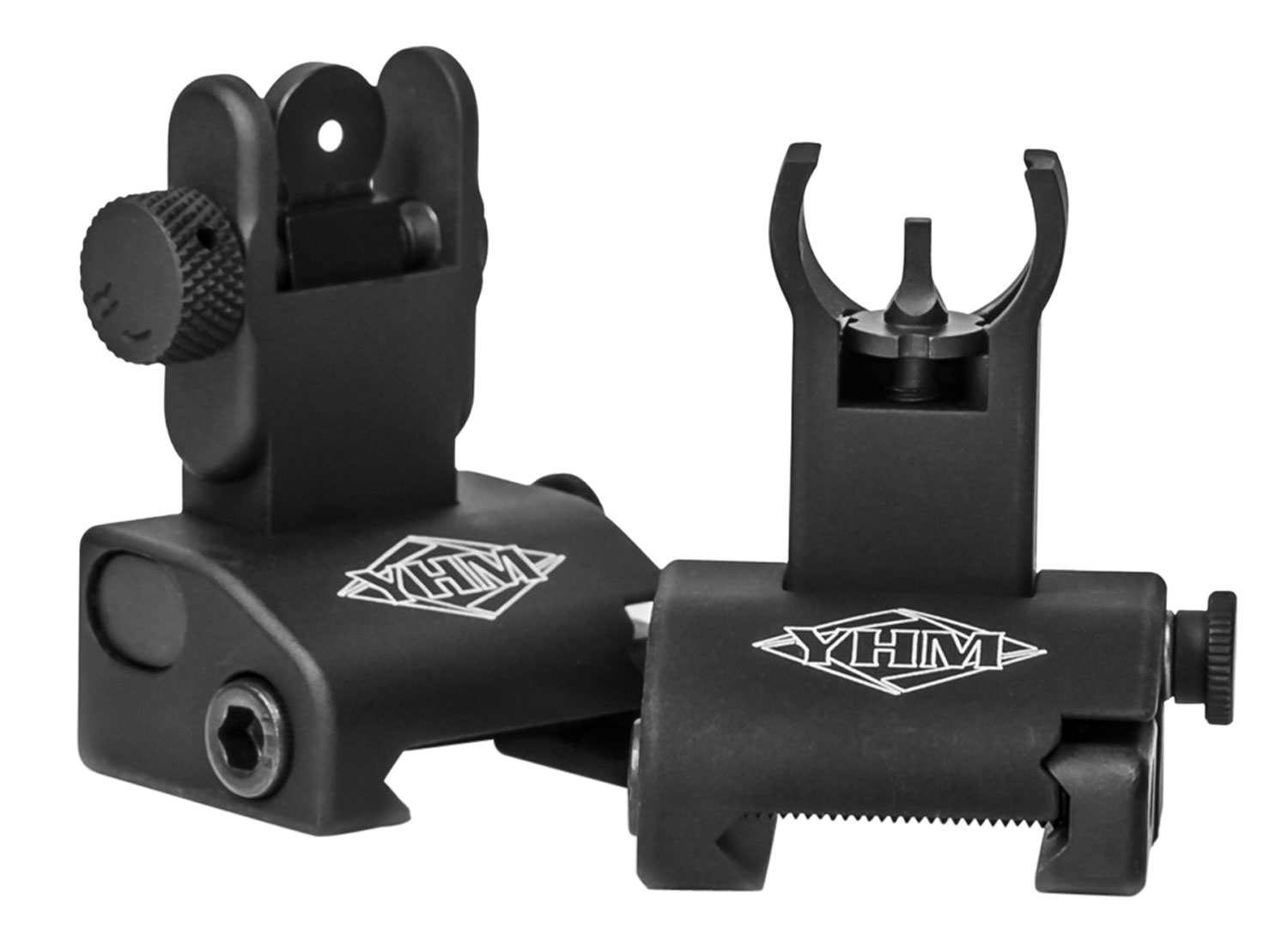 YHM QDS Hooded Quick Deploy Flip-Up Sight Set