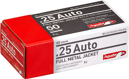 AGUILA 25 ACP 50GR FMJ-RN - 50RD 20BX/CS