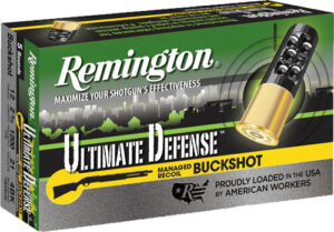 REMINGTON ULTIMATE DEFENSE - 12GA 2.75" #4 BUCK 5RD 20BX/CS