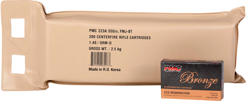 PMC 223 REM 55GR FMJ-BT - 200RD BATTLE PACK 5BP/CS