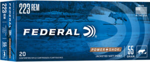 FEDERAL POWER-SHOK 223 REM - 55GR SP 20RD 10BX/CS