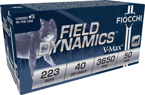 FIOCCHI 223 REM 40GR V-MAX - 50RD 20BX/CS