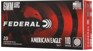 FEDERAL AE 6MM ARC 130GR TMJ - 100GR SP 20RD 10BX/CS