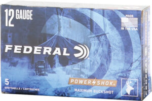 FEDERAL POWER SHOK 12GA 2.75" - 00 BUCK 9 PELLETS 5RD 50BX/CS