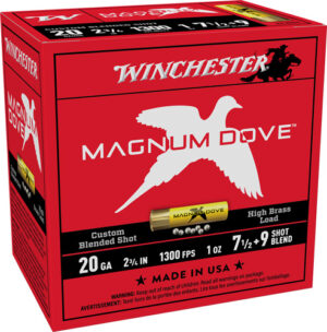 WINCHESTER MAGNUM DOVE 20GA - 2.75" 1OZ #7.5&9 25RD 10BX/CS