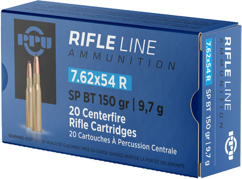 PPU 7.62X54R 150GR JSP - 20RD 10BX/CS