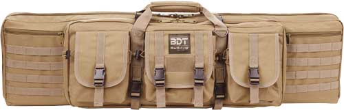 Bulldog 42" Double Tactical Rifle Case with Pockets - Tan