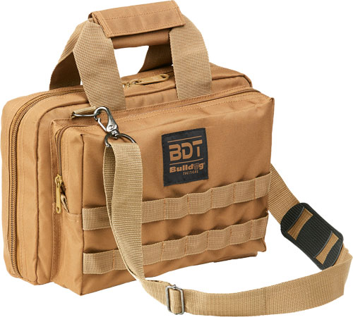 Bulldog Deluxe 2 Pistol Range Bag with MOLLE - Tan
