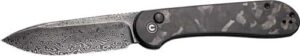 CIVIVI Elementum Damascus Pocket Knife - Carbon Fiber
