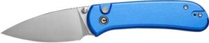 CIVIVI Qubit 2.98" Blue Satin Finish Button Lock Knife