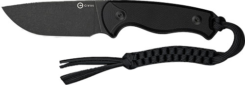 CIVIVI Timberbark 3.2" Fixed Blade Knife - Black G10
