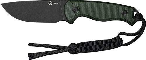 CIVIVI Timberbark 3.2" Fixed Blade Knife - Green Micarta