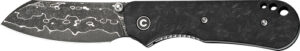 CIVIVI Crabby Damascus Pocket Knife - Carbon Fiber