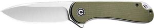CIVIVI Elementum 2.96" D2 Steel Pocket Knife - Green G10