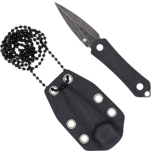Cobratec Guardian Neck Knife - 1.9" D2 Stonewash Dagger