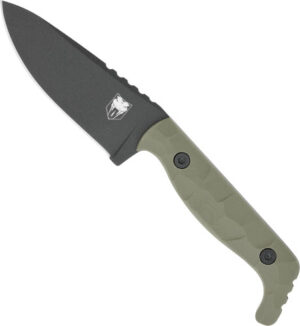 Cobratec Kingpin 4" Fixed Blade OD Green D2 Steel Knife