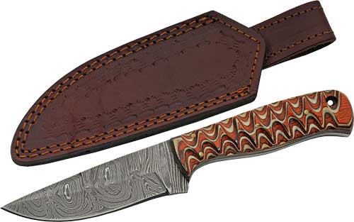 SZCO Rite Edge 4" Damascus Hunting Knife with Sheath
