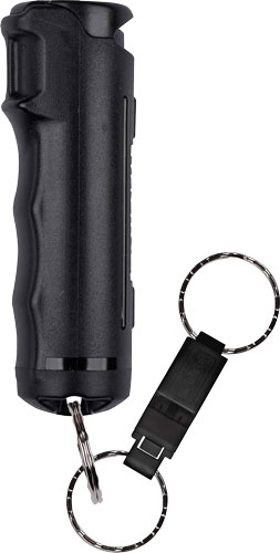 SABRE PEPPER GEL SPRAY W/QUICK - RELEASE WHISTLE FLIP TOP BLACK