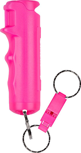SABRE PEPPER GEL SPRAY W/QUICK - RELEASE WHISTLE FLIP TOP PINK