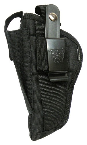 BULLDOG EXTREME SIDE HOLSTER - BLK COMP AUTO 2.5-3.75 W/LASER
