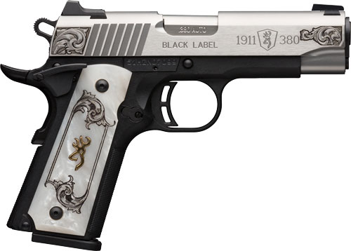 Browning 1911-380 Stainless Engraved .380 ACP Pistol
