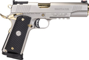 Girsan MC1911 Negotiator .38 Super Pistol - Titanium/Gold Finish