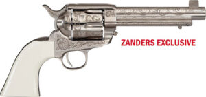 Cimarron Bat Masterson .357 Magnum Engraved Nickel Revolver