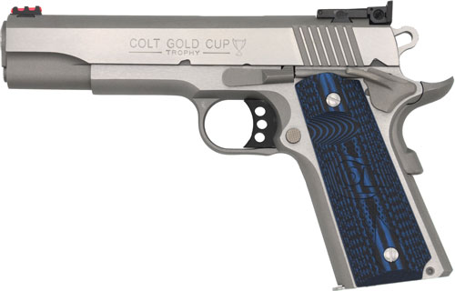 Colt Gold Cup Lite .45 ACP 1911 Pistol - Stainless & Blue G10
