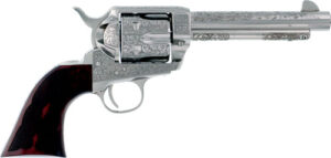 Cimarron Buffalo Bill Cody .45 LC Nickel Revolver 5.5"