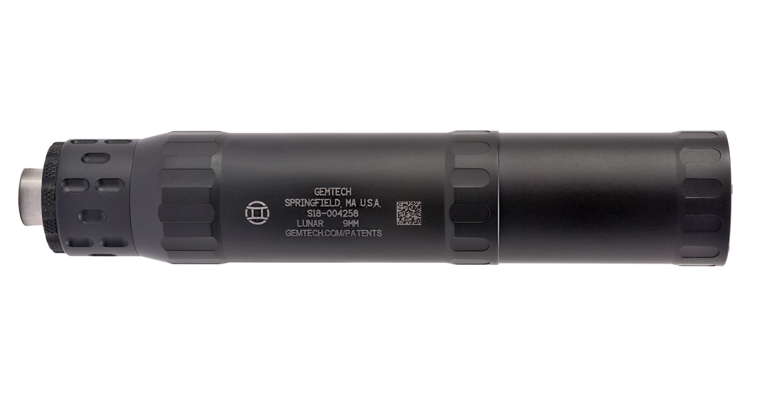 Gemtech Lunar-9 9mm Suppressor - 1/2x28 Thread Black